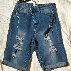 FASHINOVA Distressed Denim Shorts